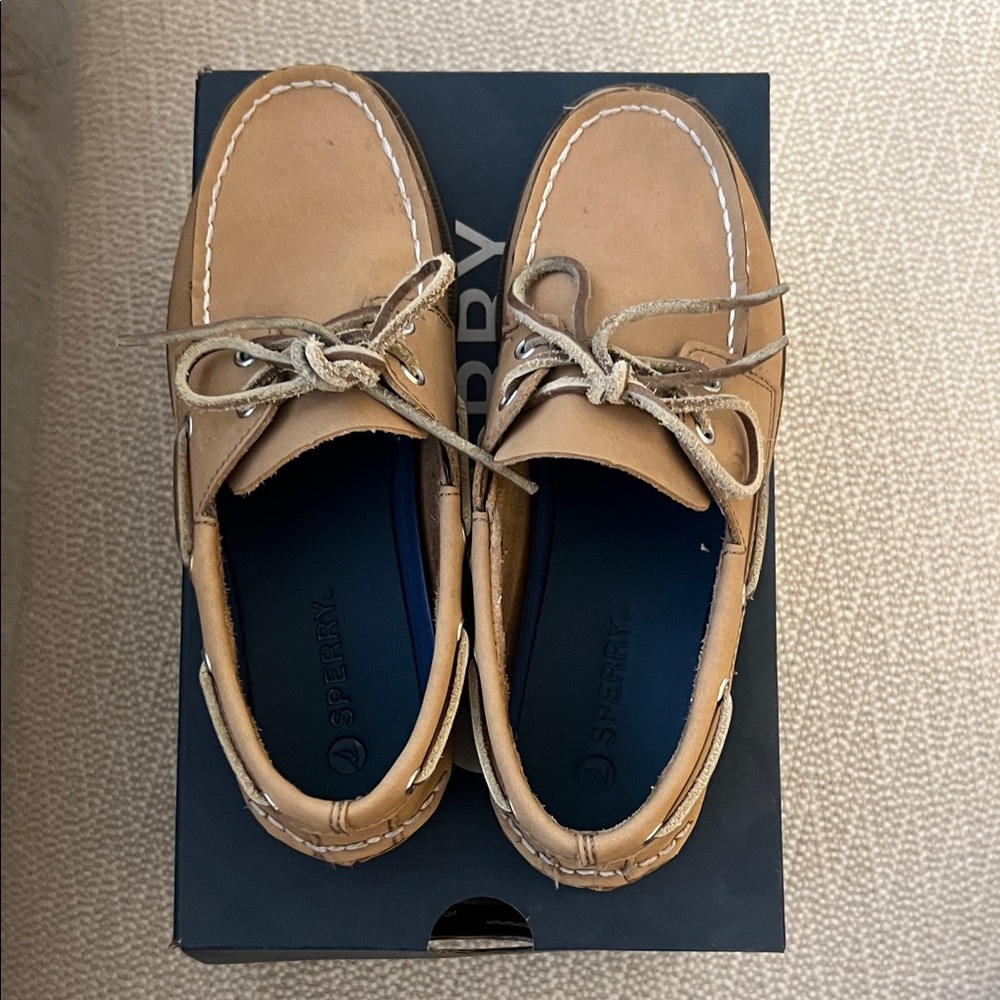 Sperry Kids Tan Boat Shoes - Picture 8 of 9